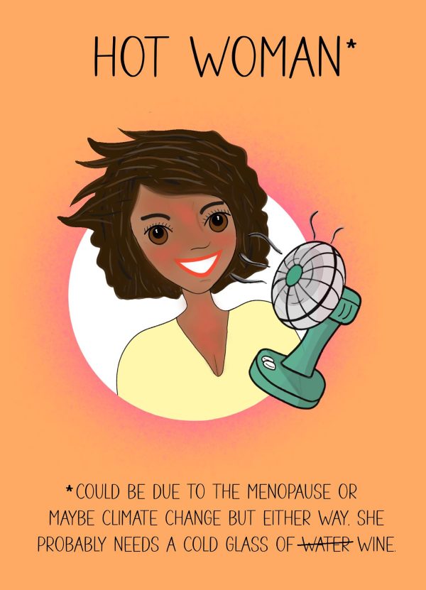 Hot Woman birthday card