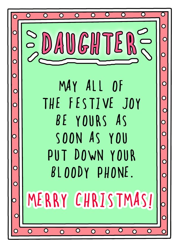 Christmas Daughter Phone