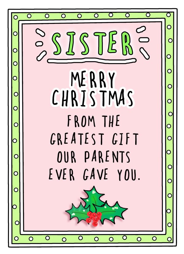 Christmas Sister Greatest Gift
