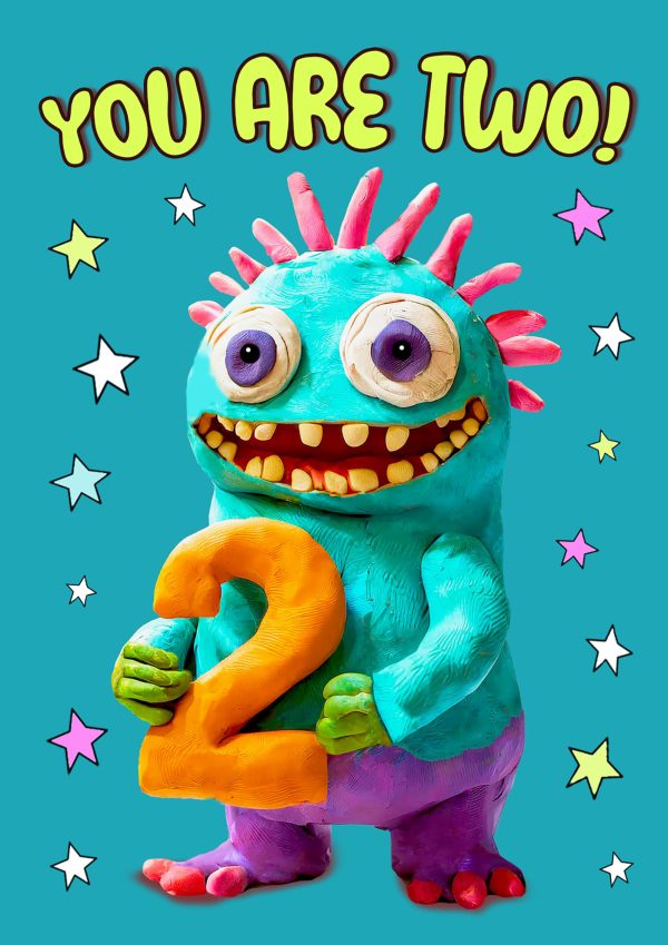 You are two birthday card - cute alien C6 card - Image 2