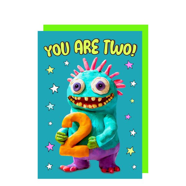 You are two birthday card - cute alien C6 card