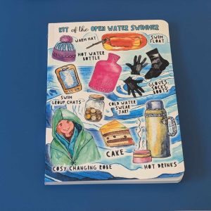 Outdoor Swimming themed Notebook A5 - 128 pages