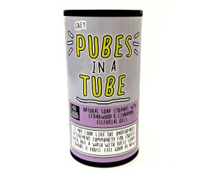 GREY Pubes in a Tube - Cedarwood & Cinnamon soap strands